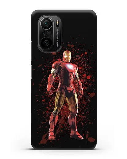 Чехол с иллюстрацией Железный человек силиконовый для Xiaomi Poco F3 Pro