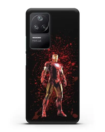 Чехол с иллюстрацией Железный человек силиконовый для Xiaomi Poco F4