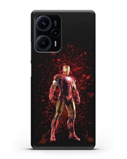 Чехол с иллюстрацией Железный человек силиконовый для Xiaomi Poco F5