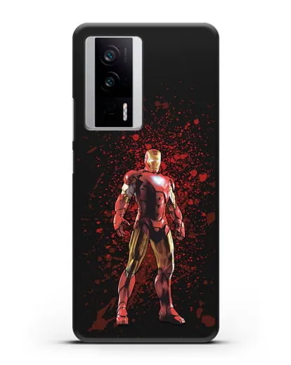Чехол с иллюстрацией Железный человек силиконовый для Xiaomi Poco F5 Pro