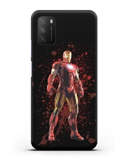 Чехол с иллюстрацией Железный человек силиконовый для Xiaomi Poco M3