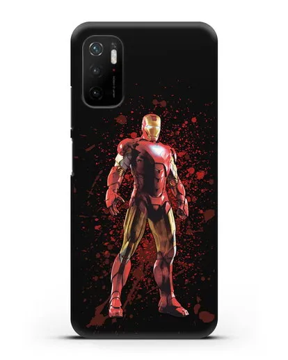 Чехол с иллюстрацией Железный человек силиконовый для Xiaomi Poco M3 Pro