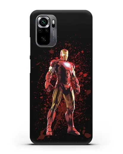 Чехол с иллюстрацией Железный человек силиконовый для Xiaomi Poco M5s