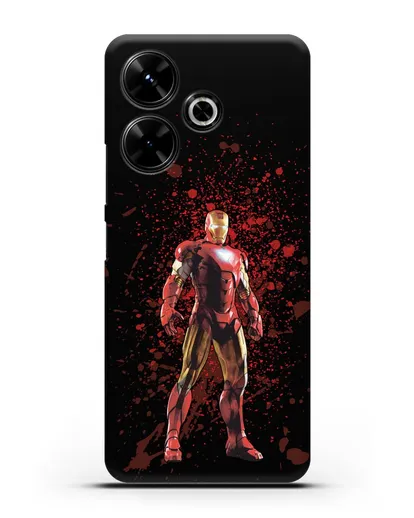 Чехол с иллюстрацией Железный человек силиконовый для Xiaomi Poco M6