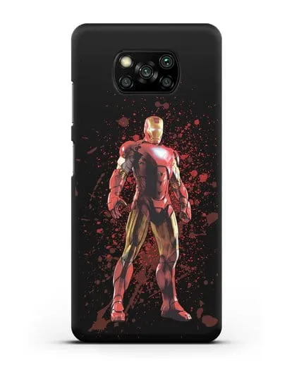 Чехол с иллюстрацией Железный человек силиконовый для Xiaomi Poco X3