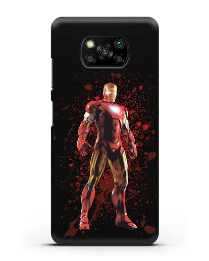 Чехол с иллюстрацией Железный человек силиконовый для Xiaomi Poco X3 Pro