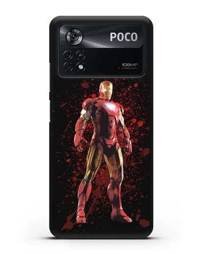 Чехол с иллюстрацией Железный человек силиконовый для Xiaomi Poco X4 Pro