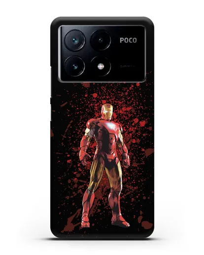 Чехол с иллюстрацией Железный человек силиконовый для Xiaomi Poco X6 Pro