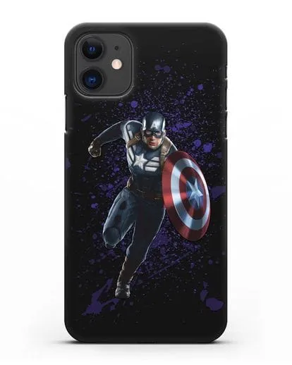Чехол с иллюстрацией Капитан Америка силиконовый для iPhone 11