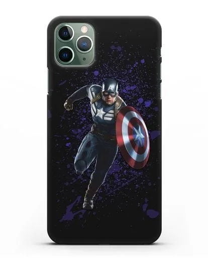 Чехол с иллюстрацией Капитан Америка силиконовый для iPhone 11 Pro Max