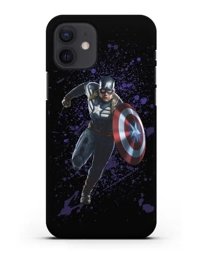 Чехол с иллюстрацией Капитан Америка силиконовый для iPhone 12