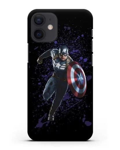 Чехол с иллюстрацией Капитан Америка силиконовый для iPhone 12 mini
