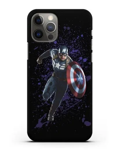 Чехол с иллюстрацией Капитан Америка силиконовый для iPhone 12 Pro
