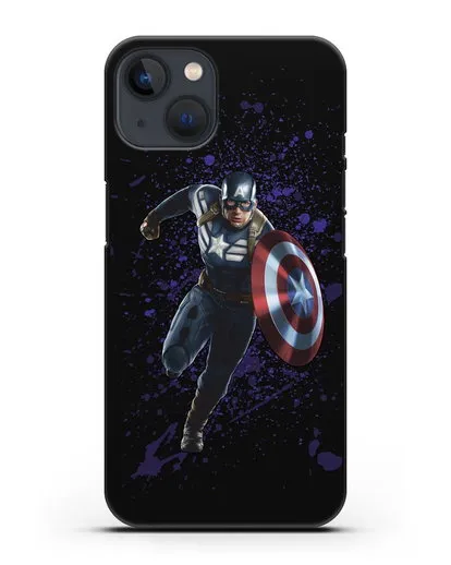 Чехол с иллюстрацией Капитан Америка силиконовый для iPhone 13 Mini