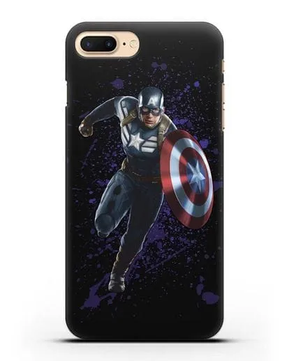 Чехол с иллюстрацией Капитан Америка силиконовый для iPhone 7 Plus