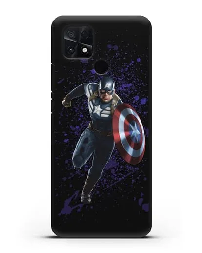 Чехол с иллюстрацией Капитан Америка силиконовый для Xiaomi Poco C40