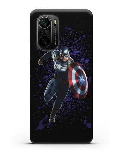 Чехол с иллюстрацией Капитан Америка силиконовый для Xiaomi Poco F3