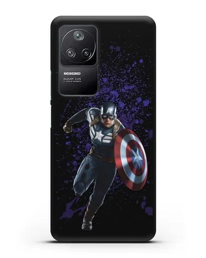 Чехол с иллюстрацией Капитан Америка силиконовый для Xiaomi Poco F4
