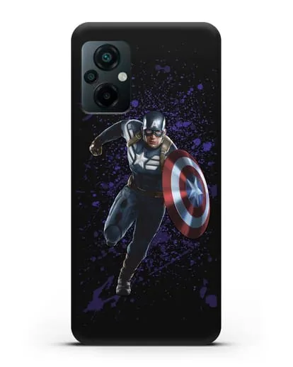 Чехол с иллюстрацией Капитан Америка силиконовый для Xiaomi Poco M5