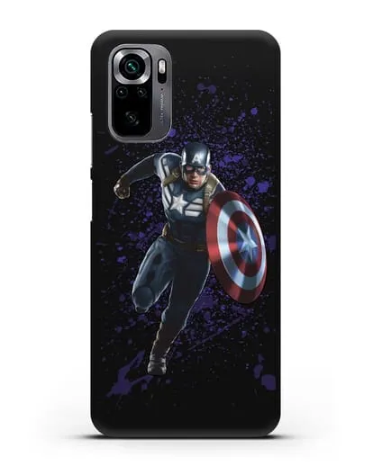 Чехол с иллюстрацией Капитан Америка силиконовый для Xiaomi Poco M5s
