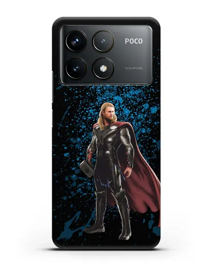 Чехол с иллюстрацией Тор силиконовый для Xiaomi Poco F6 Pro