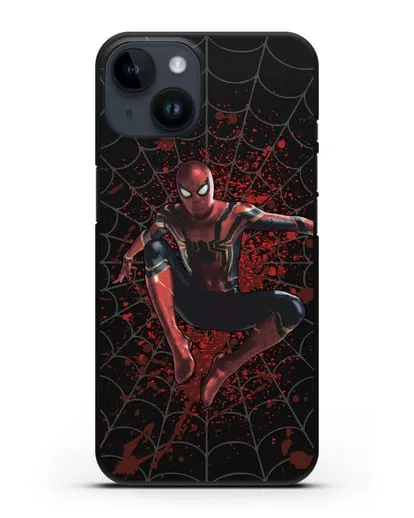 Чехол с иллюстрацией Человек Паук силиконовый для iPhone 14