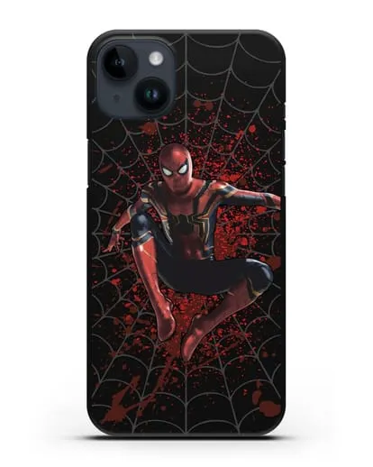 Чехол с иллюстрацией Человек Паук силиконовый для iPhone 14 Plus
