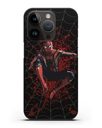 Чехол с иллюстрацией Человек Паук силиконовый для iPhone 14 Pro