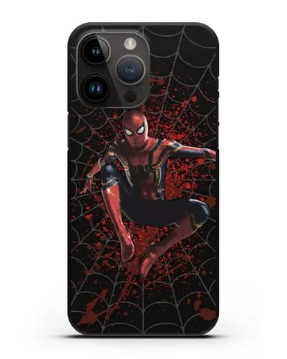 Чехол с иллюстрацией Человек Паук силиконовый для iPhone 14 Pro Max