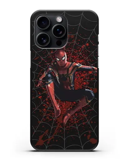 Чехол с иллюстрацией Человек Паук силиконовый для iPhone 15 Pro Max