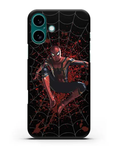 Чехол с иллюстрацией Человек Паук силиконовый для iPhone 16 Plus