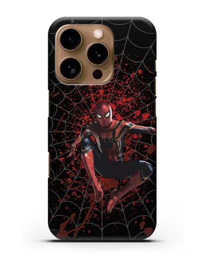 Чехол с иллюстрацией Человек Паук силиконовый для iPhone 16 Pro