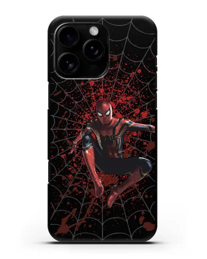 Чехол с иллюстрацией Человек Паук силиконовый для iPhone 16 Pro Max