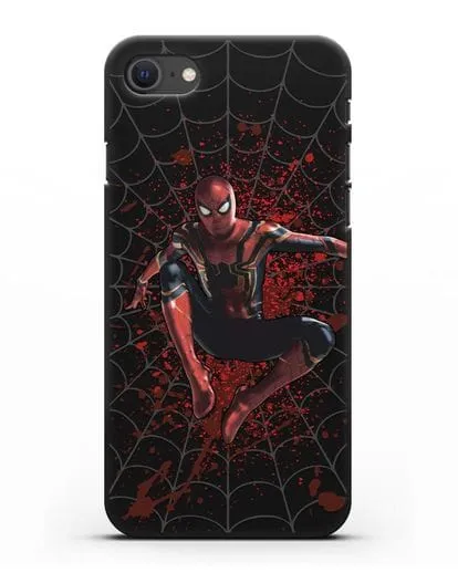 Чехол с иллюстрацией Человек Паук силиконовый для iPhone SE 2020