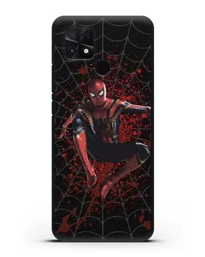 Чехол с иллюстрацией Человек Паук силиконовый для Xiaomi Poco C40