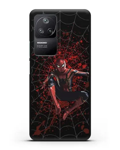 Чехол с иллюстрацией Человек Паук силиконовый для Xiaomi Poco F4