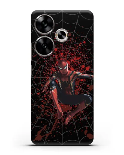 Чехол с иллюстрацией Человек Паук силиконовый для Xiaomi Poco F6