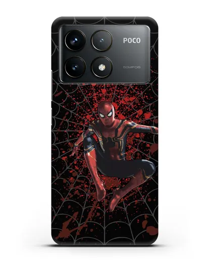 Чехол с иллюстрацией Человек Паук силиконовый для Xiaomi Poco F6 Pro