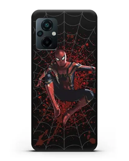 Чехол с иллюстрацией Человек Паук силиконовый для Xiaomi Poco M5