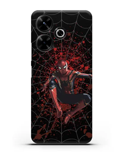 Чехол с иллюстрацией Человек Паук силиконовый для Xiaomi Poco M6
