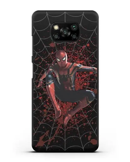 Чехол с иллюстрацией Человек Паук силиконовый для Xiaomi Poco X3