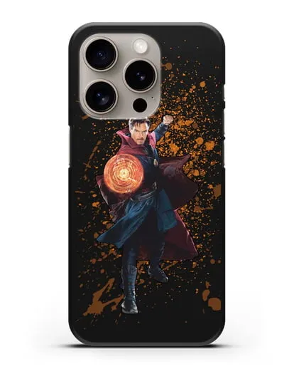 Чехол с иллюстрацией Доктор Стрэндж силиконовый для iPhone 15 Pro