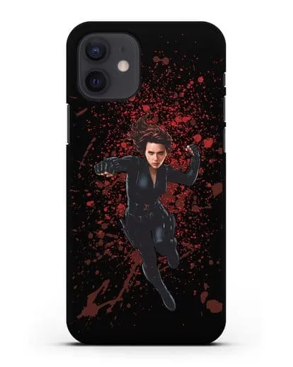 Чехол с иллюстрацией Чёрная Вдова силиконовый для iPhone 12