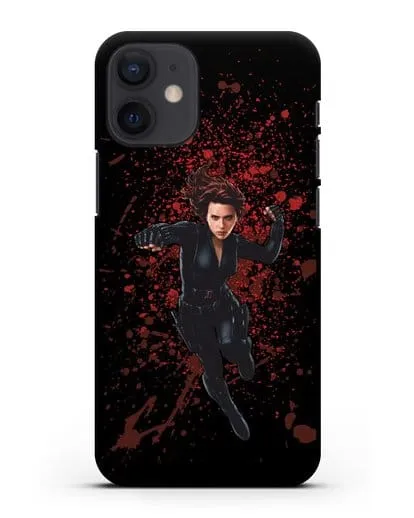 Чехол с иллюстрацией Чёрная Вдова силиконовый для iPhone 12 mini