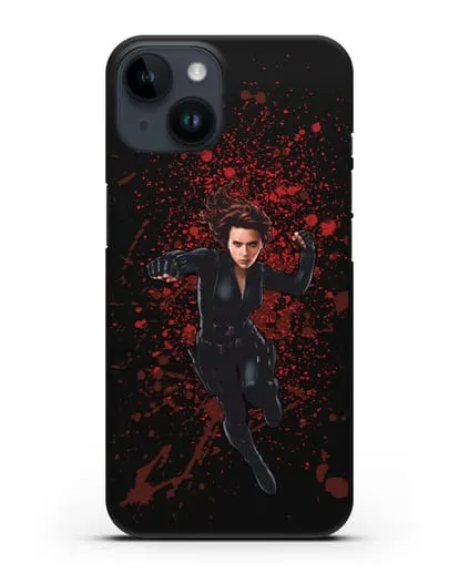 Чехол с иллюстрацией Чёрная Вдова силиконовый для iPhone 14