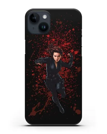 Чехол с иллюстрацией Чёрная Вдова силиконовый для iPhone 14 Plus