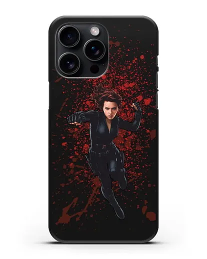 Чехол с иллюстрацией Чёрная Вдова силиконовый для iPhone 15 Pro Max