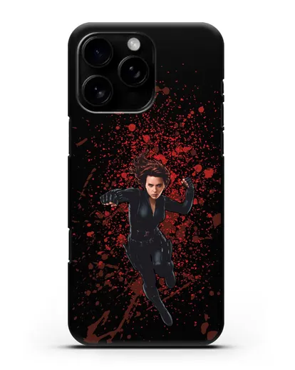 Чехол с иллюстрацией Чёрная Вдова силиконовый для iPhone 16 Pro Max