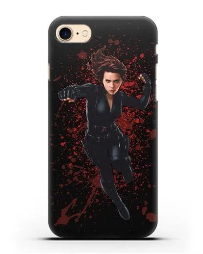 Чехол с иллюстрацией Чёрная Вдова силиконовый для iPhone 8