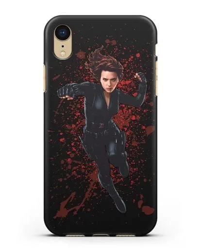 Чехол с иллюстрацией Чёрная Вдова силиконовый для iPhone XR